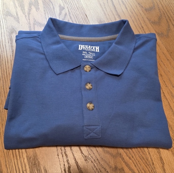 Duluth Trading Co Men's Longtail Short Sleeve Polo Shirt Blue Mens Sz 3XL - Picture 13 of 13